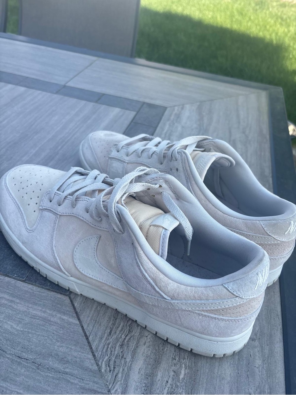 Nike Low-Top Suede Sneakers in Light Cream